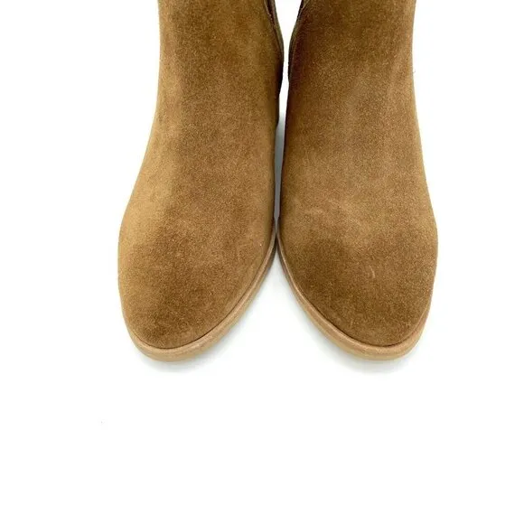 Michael Kors Boots Brown Perforated Suede Leather Ankle Boots NEW SZ 7 New