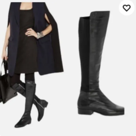 Michael Kors Women's Bromley Flat Black Knee High Riding Boots