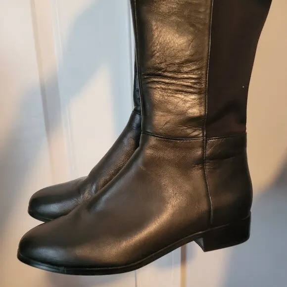 Michael Kors Women's Bromley Flat Black Knee High Riding Boots