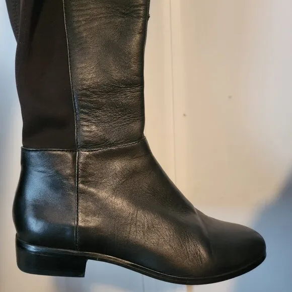 Michael Kors Women's Bromley Flat Black Knee High Riding Boots