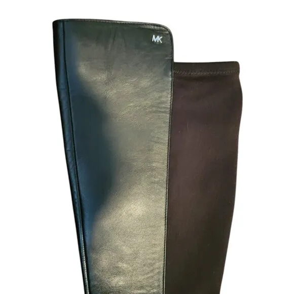 Michael Kors Women's Bromley Flat Black Knee High Riding Boots