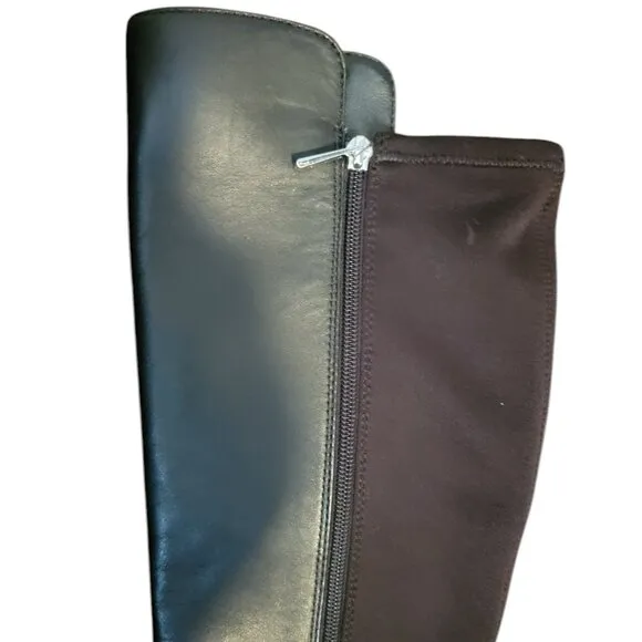 Michael Kors Women's Bromley Flat Black Knee High Riding Boots