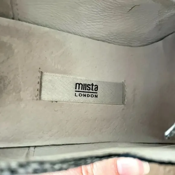 Miista London Speckled Zip Up Loafer Shoes
