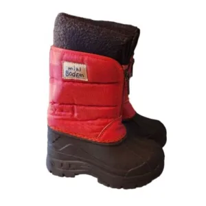 Mini Boden Red Fleece Lined Snow Boots Toddler Size 24 US 7.5 NWOT