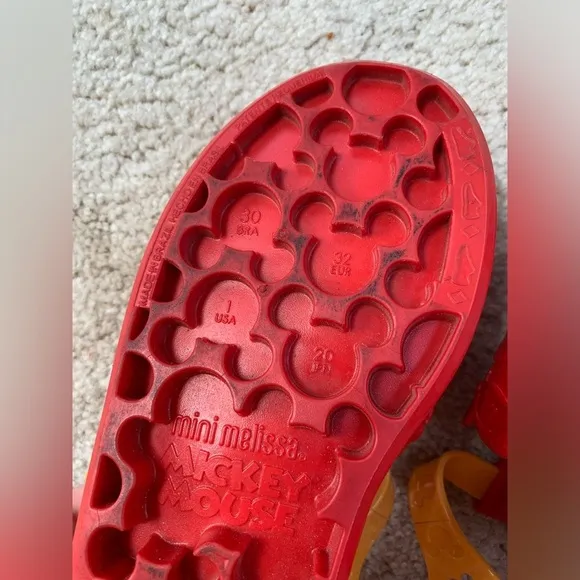 Mini Melissa Little Kid Size 1 Mickey Mouse Sandals