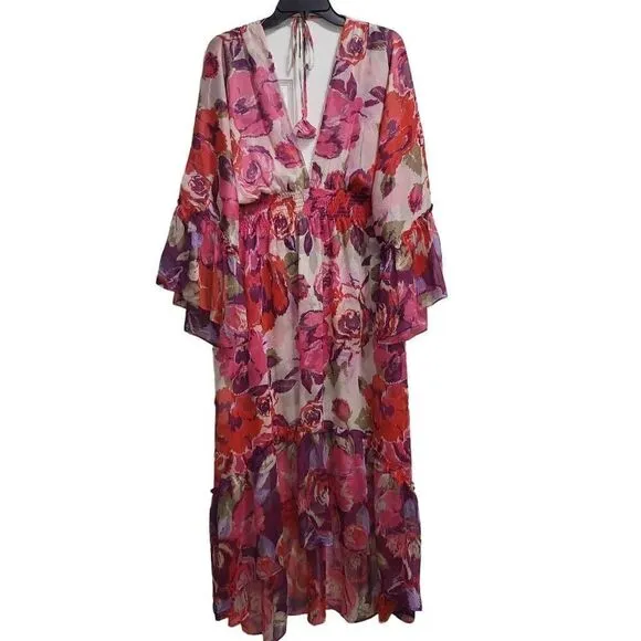 MISA LOS ANGELES SHADI DRESS - FLORAL BURST, sz med