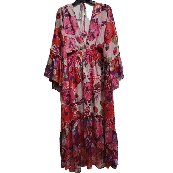 MISA LOS ANGELES SHADI DRESS - FLORAL BURST, sz med