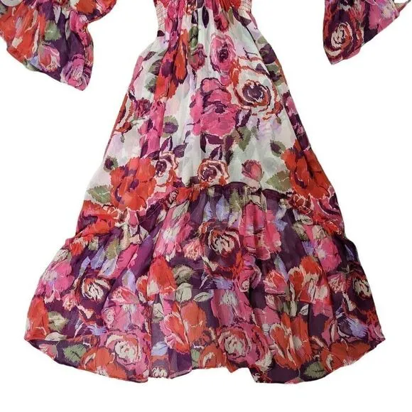 MISA LOS ANGELES SHADI DRESS - FLORAL BURST, sz med