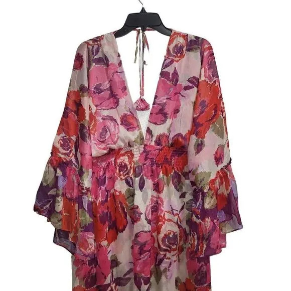 MISA LOS ANGELES SHADI DRESS - FLORAL BURST, sz med