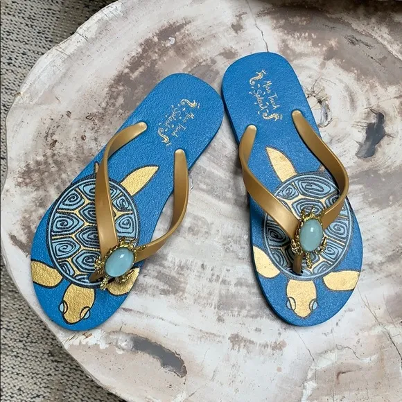 Miss Trish Splash NWT Summer Sandals w/ Turtle 7