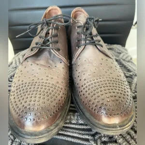 MIZ MOOZ Prose Women’s Oxford Lace Up Studded Shoes Brown EUR 41 US 9.5-10