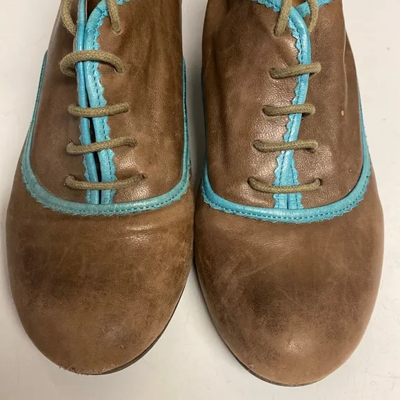 MIZ MOOZ Triumph Leather Lace Up Heeled Shoes Sz 7