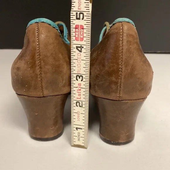 MIZ MOOZ Triumph Leather Lace Up Heeled Shoes Sz 7