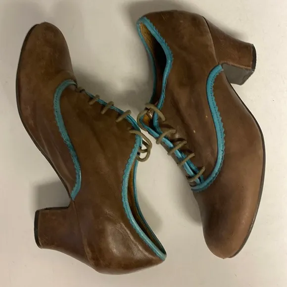 MIZ MOOZ Triumph Leather Lace Up Heeled Shoes Sz 7