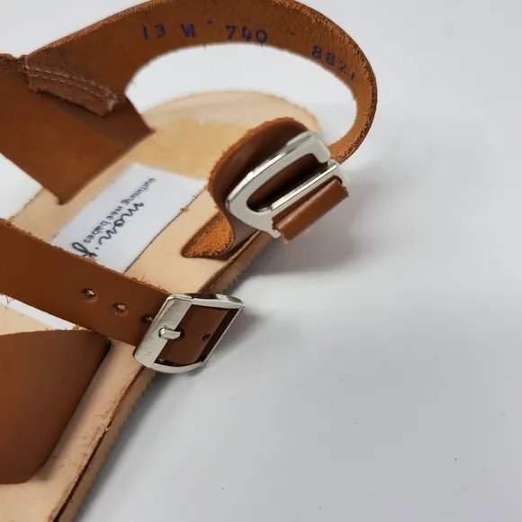 MON PETIT CAPE COD SANDALS EFFORTLESS BUCKLE WATERPROOF LEATHER BROWN GIRLS 13 W