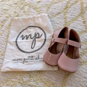 Mon Petit PATENT BLUSH Pink Size 4 Mary Janes Mon Soft Soled‎ Baby Shoes