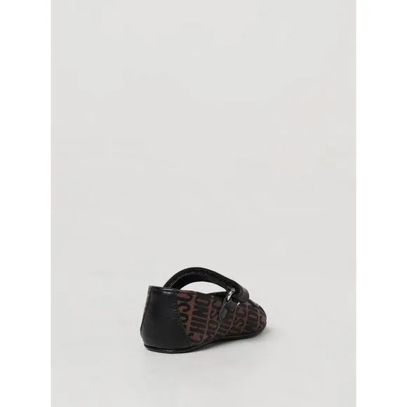 Moschino Baby Mary Jane Shoes with Logo Kids Dark Footwear