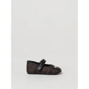 Moschino Baby Mary Jane Shoes with Logo Kids Dark Footwear