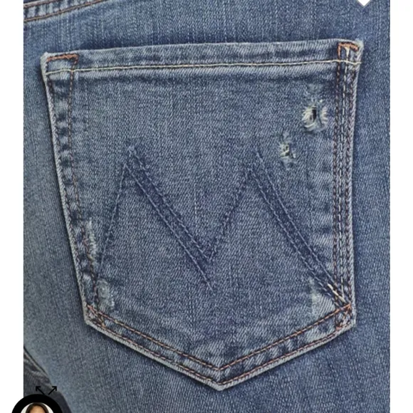 Mother The Insider High Waist Crop Step Chew Hem Jeans (Dancing on Coals)
