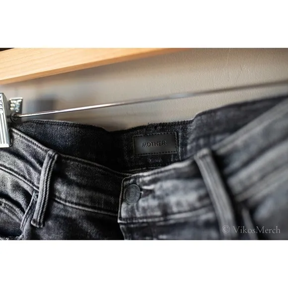 MOTHER The Stunner Ankle Fray Skinny Jeans Train Stops 32
