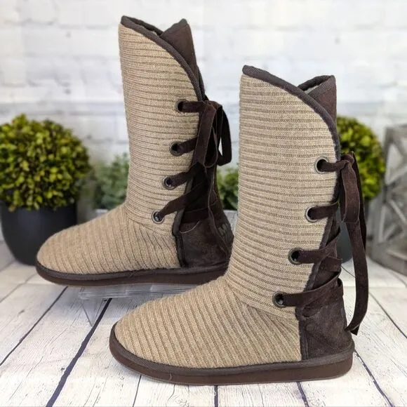 Muk Luks Lace Back Boots