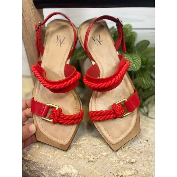 Myyaz handmade London Ephe Red Casual, Sandal, Flat Sandal Size 36 (US 6)