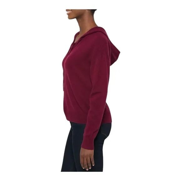 NAADAM Cashmere Lace-Up Sweater in Maroon Size 3X NWT