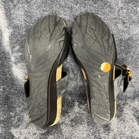 Naot Womens Kingdom Soft Black Midnight size 10