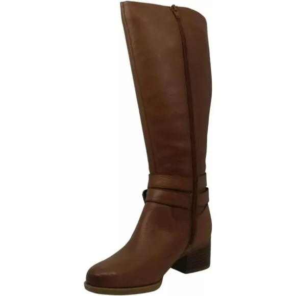 Naturalizer Kim Banana Bread F8346L1-201 Women's Brown Leather Riding Boot 5.5M