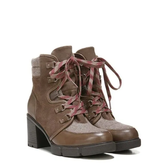 NATURALIZER  Myla Womens Leather Cold Weather Combat Boots