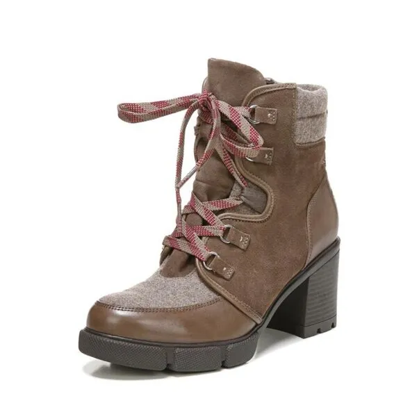 NATURALIZER  Myla Womens Leather Cold Weather Combat Boots