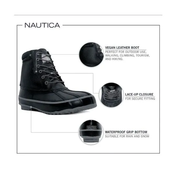 Nautica Men’s Snow Boots sz 14 Wide Big &amp; Tall NEW  #H110