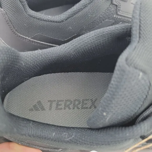 NEW Adidas Terrex AX3 Mens 9 Hiking Shoes Black Mesh &amp; Synthetic Upper// 12CT