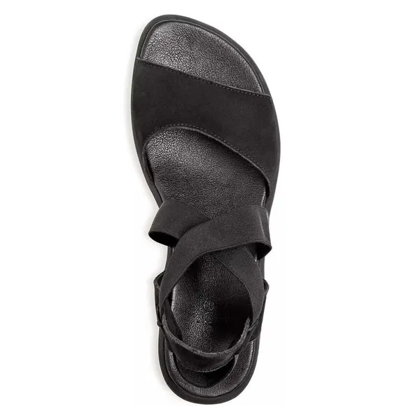 NEW ARCHE Womens Satia Sandals Strappy Low Crossed Strap Black Size 10
