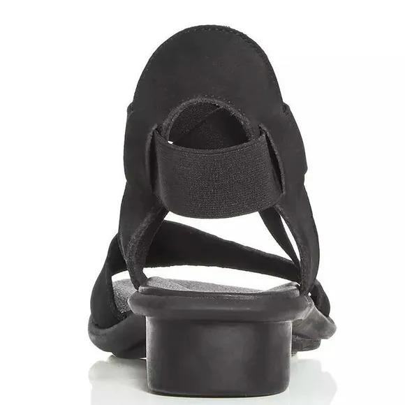 NEW ARCHE Womens Satia Sandals Strappy Low Crossed Strap Black Size 10