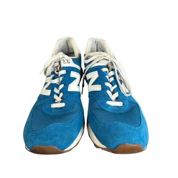 New Balance 574 Blue Red White Suede Mesh Sneakers Men’s 10.5 ML574HC2