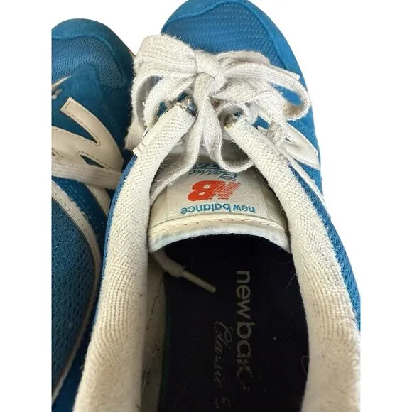 New Balance 574 Blue Red White Suede Mesh Sneakers Men’s 10.5 ML574HC2
