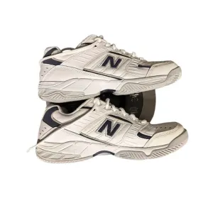 New Balance 653 Shoes Mens 10D Tennis Sneakers White Faux Leather Lace Up Casual