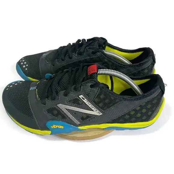 New Balance Minimus Vibram Running Shoes Women’s 8 WT20 Black Blue Yellow Trail