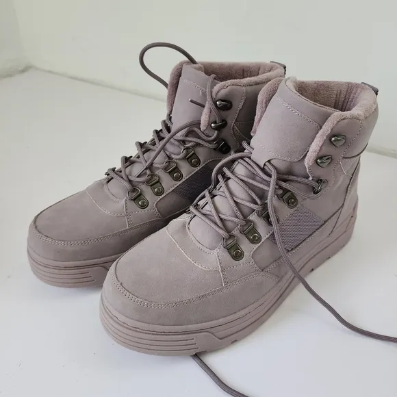 NEW Call It Spring VEGAN DAMMON Lace-up Ankle Boots Lavender Purple Size 10