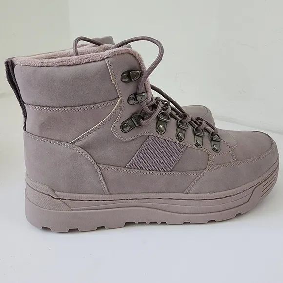 NEW Call It Spring VEGAN DAMMON Lace-up Ankle Boots Lavender Purple Size 10
