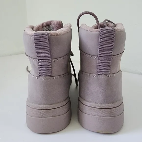 NEW Call It Spring VEGAN DAMMON Lace-up Ankle Boots Lavender Purple Size 10