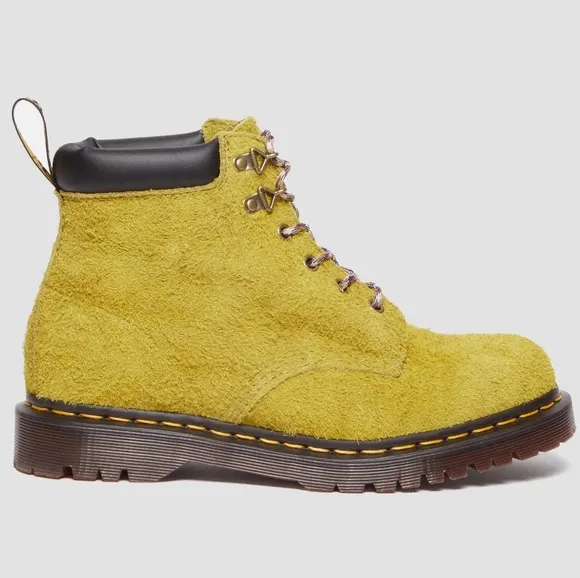 NEW Doc Martens Moss Green/Chartreuse Long Nap Suede Ben 939 Padded Boots 7