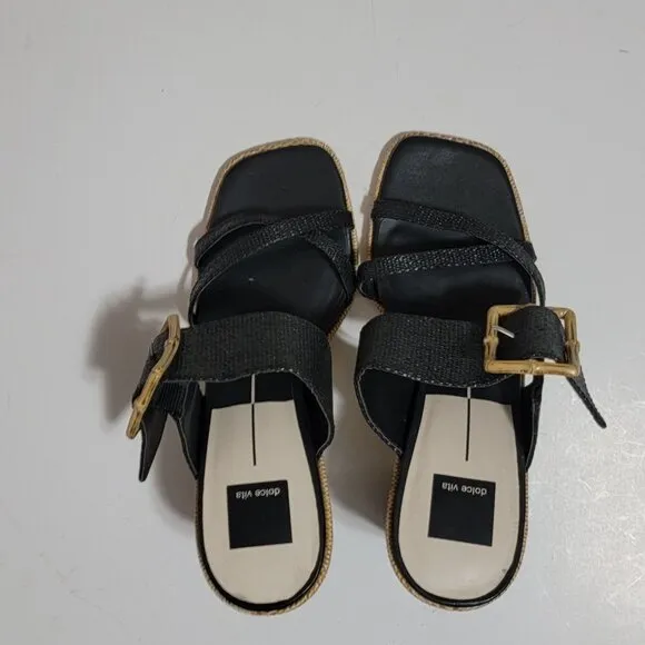NEW Dolce Vita Onnie Sandals Womens 9 Chic Classy Modern Business Casual Dark