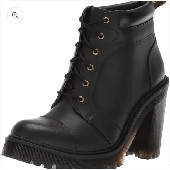 NEW DR. Martens AVERIL Womens Blk leather Boots sz 10