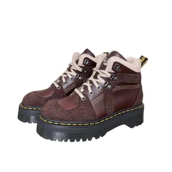 New! Dr. Martens Zuma Leather &amp; Suede Hiker Platform Boots -  Women US 8 / EU 39