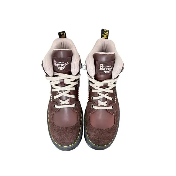 New! Dr. Martens Zuma Leather &amp; Suede Hiker Platform Boots -  Women US 8 / EU 39