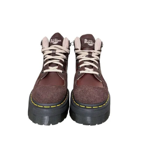 New! Dr. Martens Zuma Leather &amp; Suede Hiker Platform Boots -  Women US 8 / EU 39