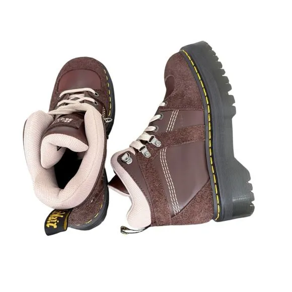 New! Dr. Martens Zuma Leather &amp; Suede Hiker Platform Boots -  Women US 8 / EU 39