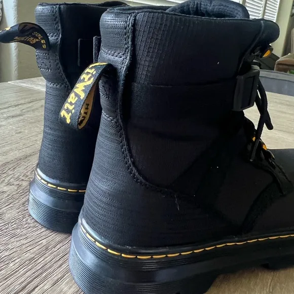 NEW Dr.Martens COMBS TECH POLY CASUAL BLACK LEATHER BOOTS size 12